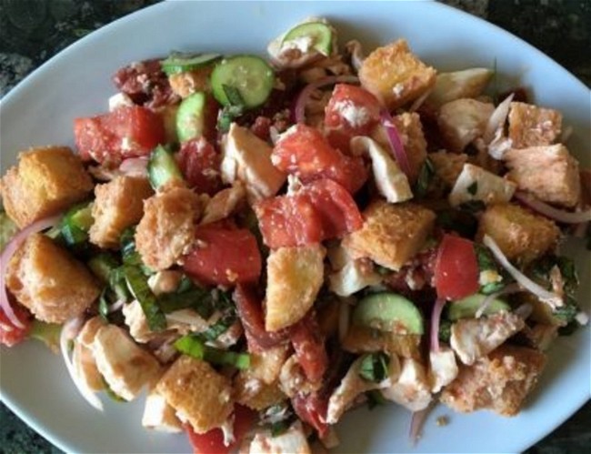 Image of Panzanella with Mozzarella and Herbs