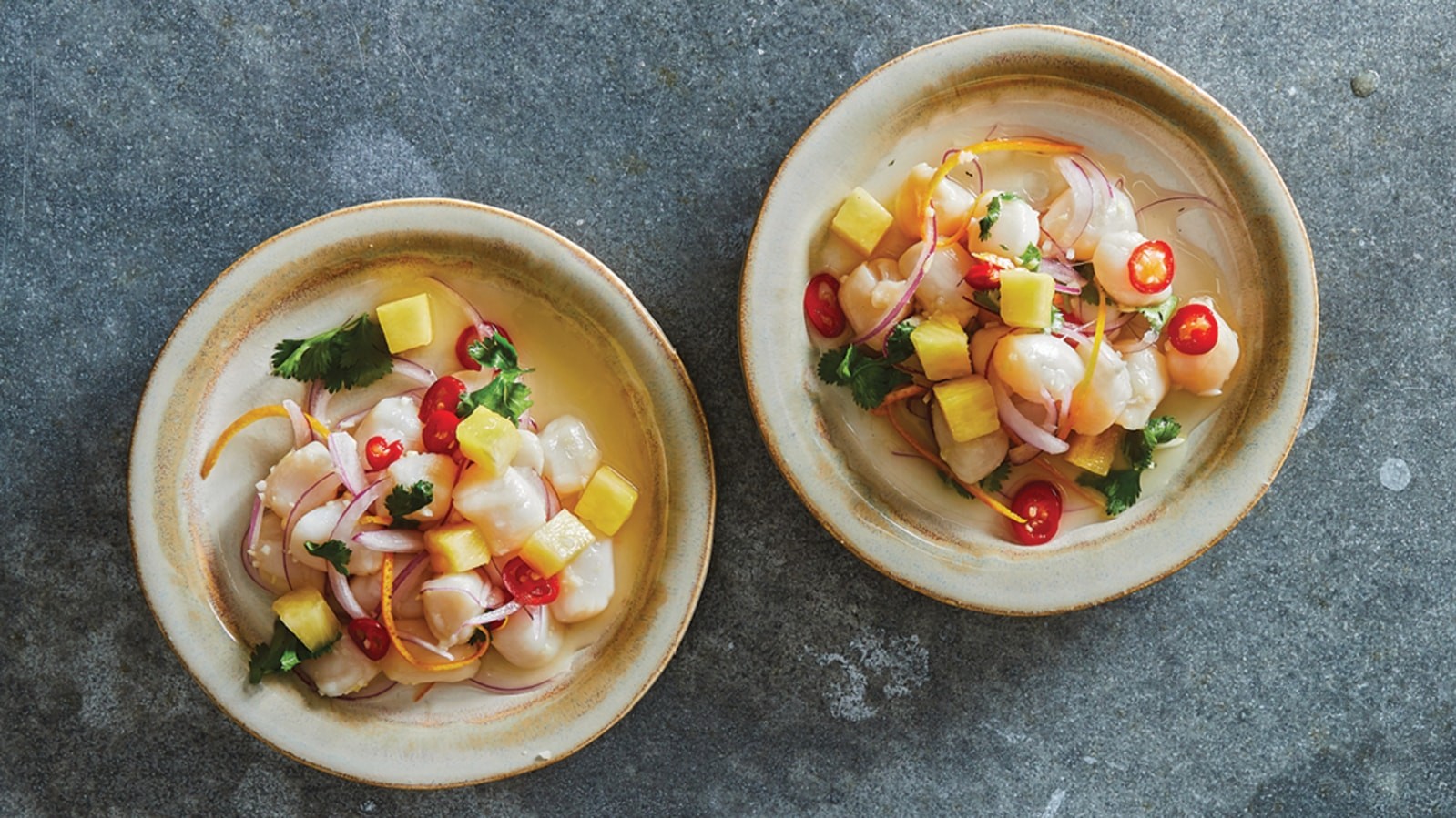Image of Pineapple-Lime-Ginger Scallop Ceviche