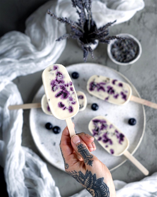 Image of Blueberry Lavender Popsicles
