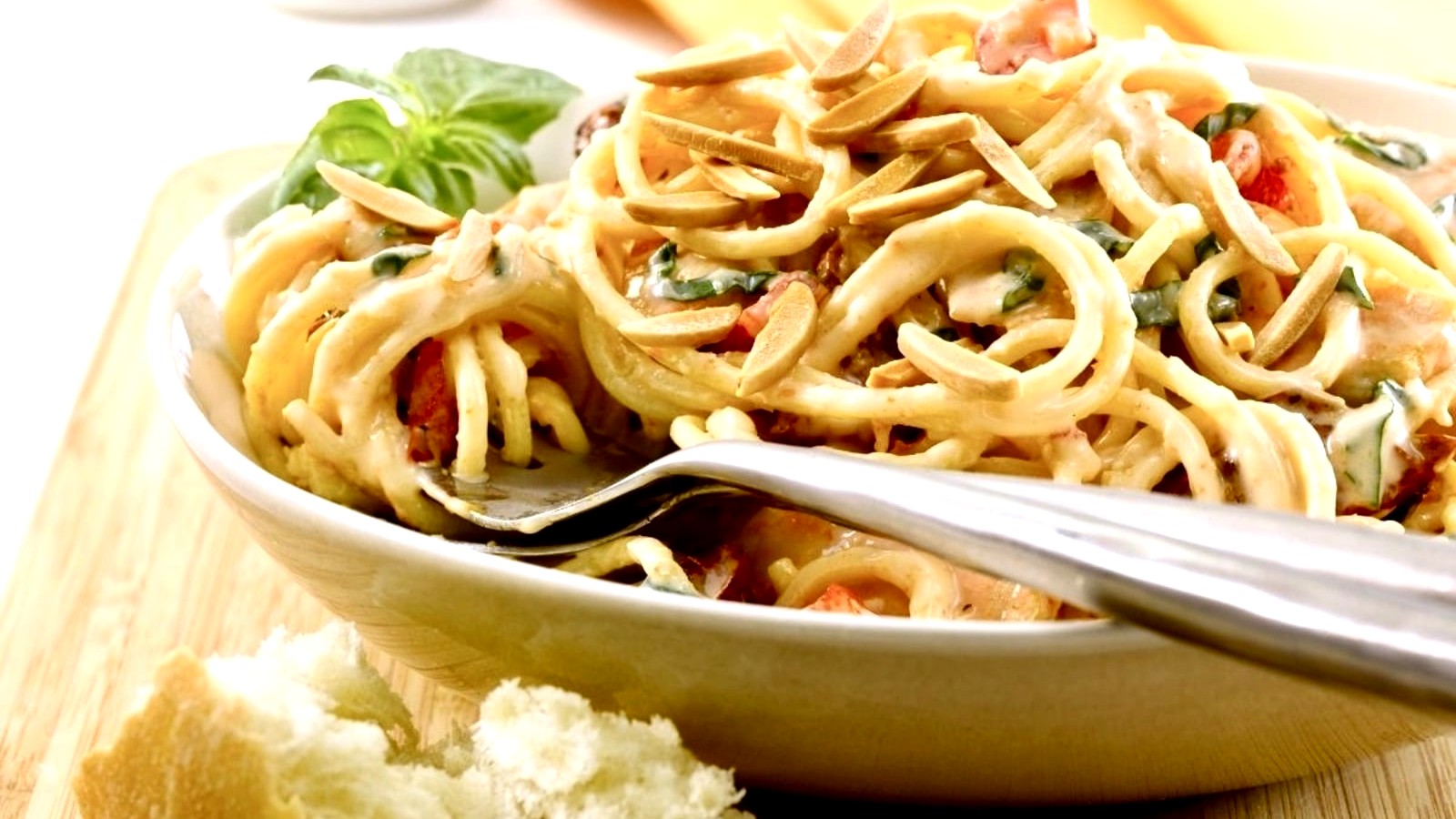 Image of Pantry Pasta with Chicken and Almond Cream