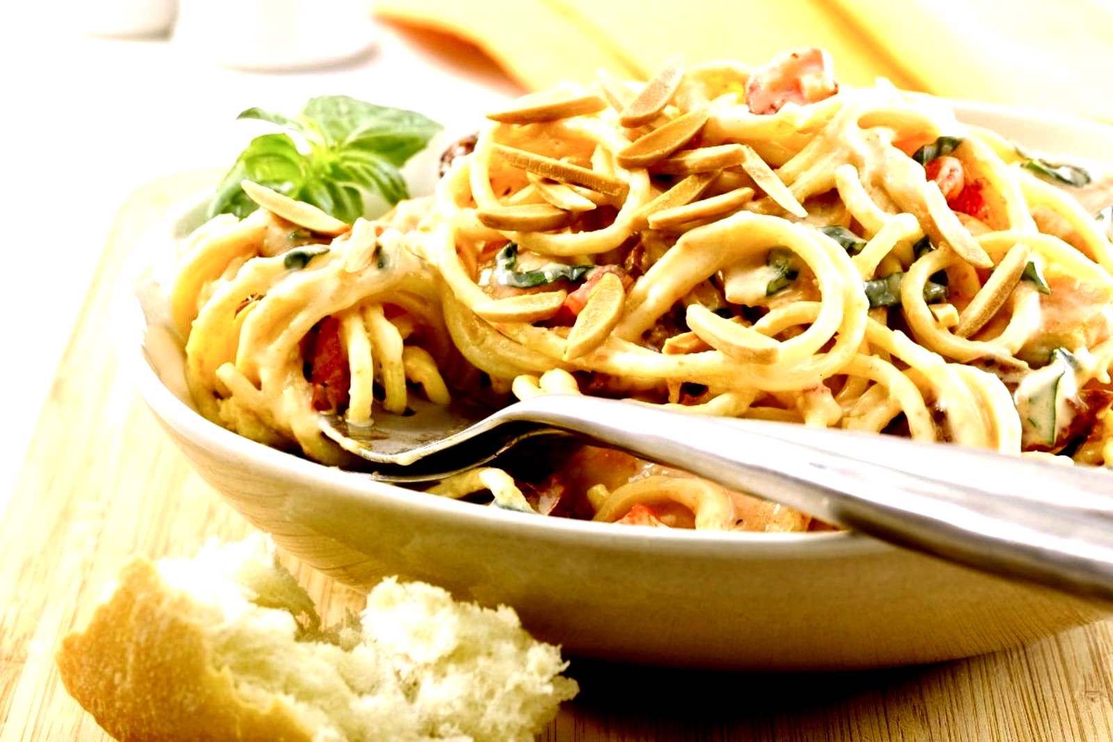 Image of Pantry Pasta with Chicken and Almond Cream