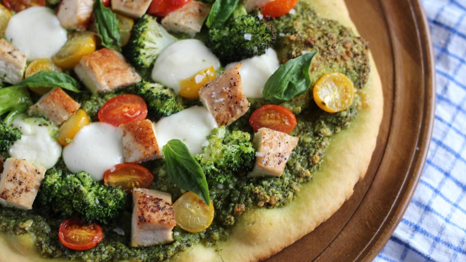 Image of Arugula Pesto Chicken Pizza