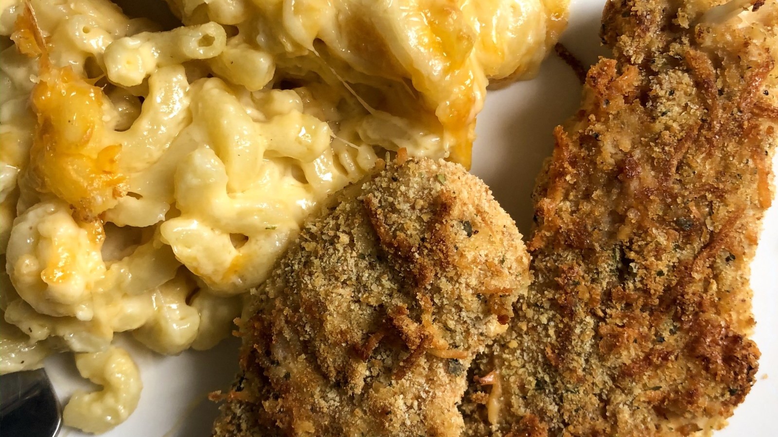 Image of Faux Fried Chicken and Mac and Cheese Recipe