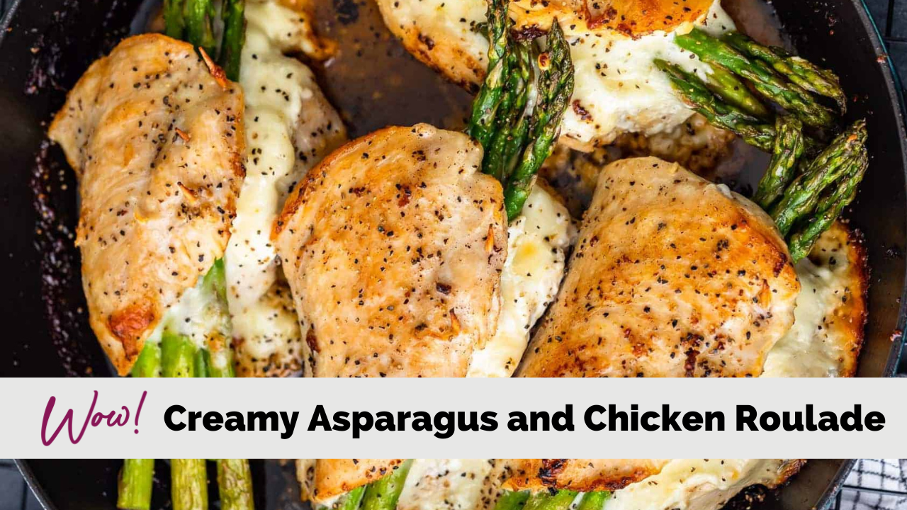 Image of Creamy Asparagus and Chicken Roulade
