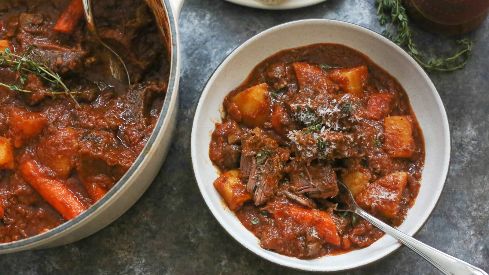 Image of Serena Wolf’s Braised Short Ribs with Rao’s Homemade Red Wine Marinara