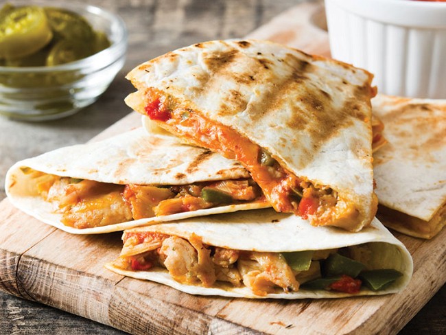 Image of Grilled Chicken and Pepper Quesadillas