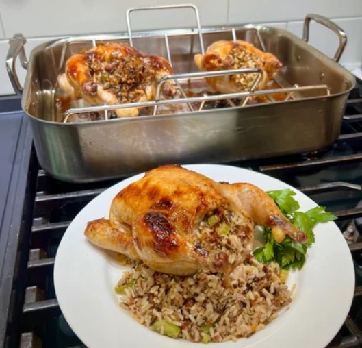Image of Cornish Game Hens with Wild Rice Stuffing
