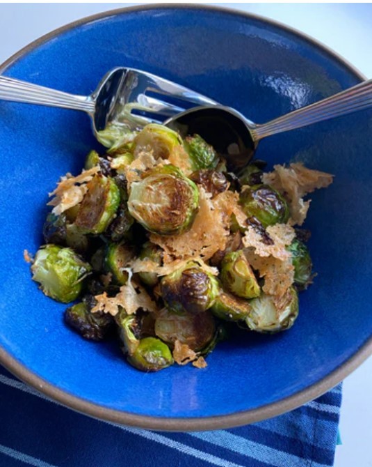 Image of Brussels Sprouts with Parmesan Crisp