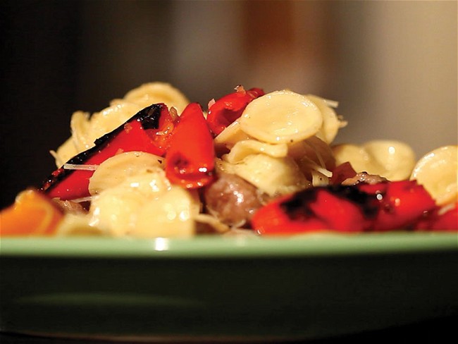 Image of Orecchiette with Sausage and Roasted Peppers