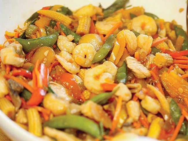 Image of Chicken and Shrimp Stir Fry