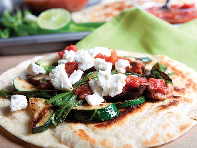 Image of Grilled Vegetable Tostadas