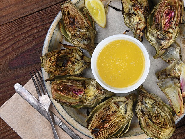 Image of Artichokes with Butter Sauce