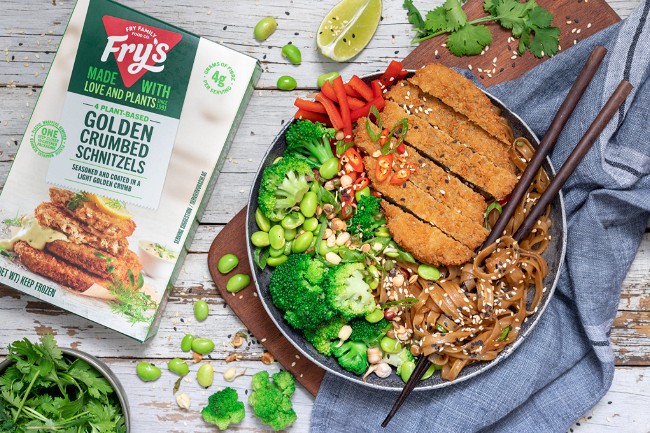 Image of Katsu-style Golden Crumbed Schnitzel Style Bowl by Fry's Family Food