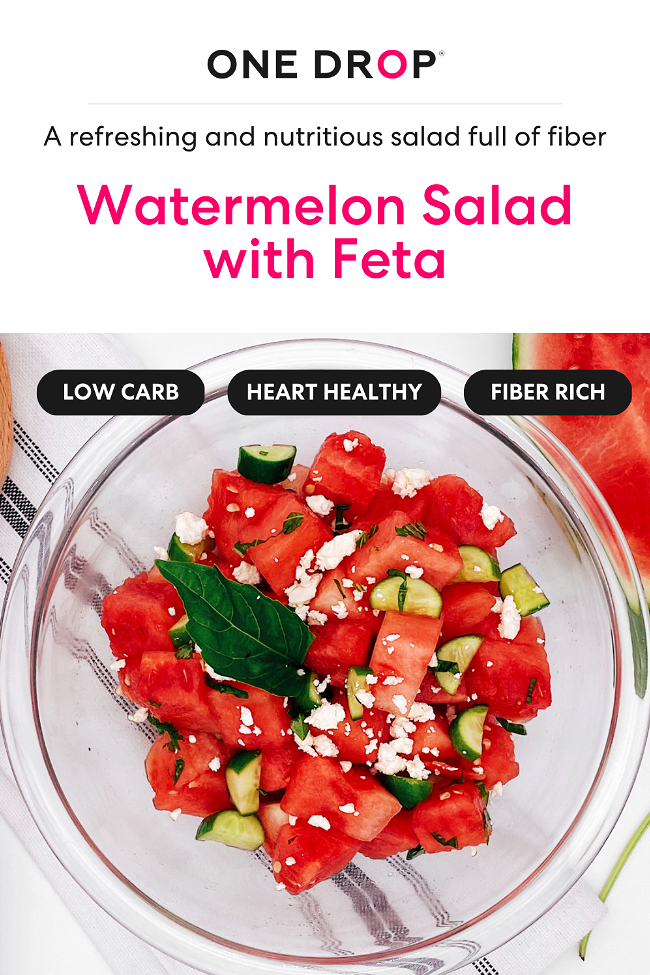 Image of Watermelon Salad with Feta and Cucumber