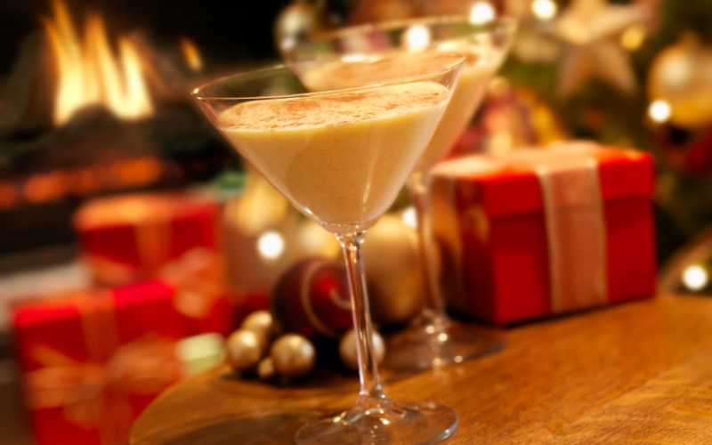 White Chocolate Eggnog Martini