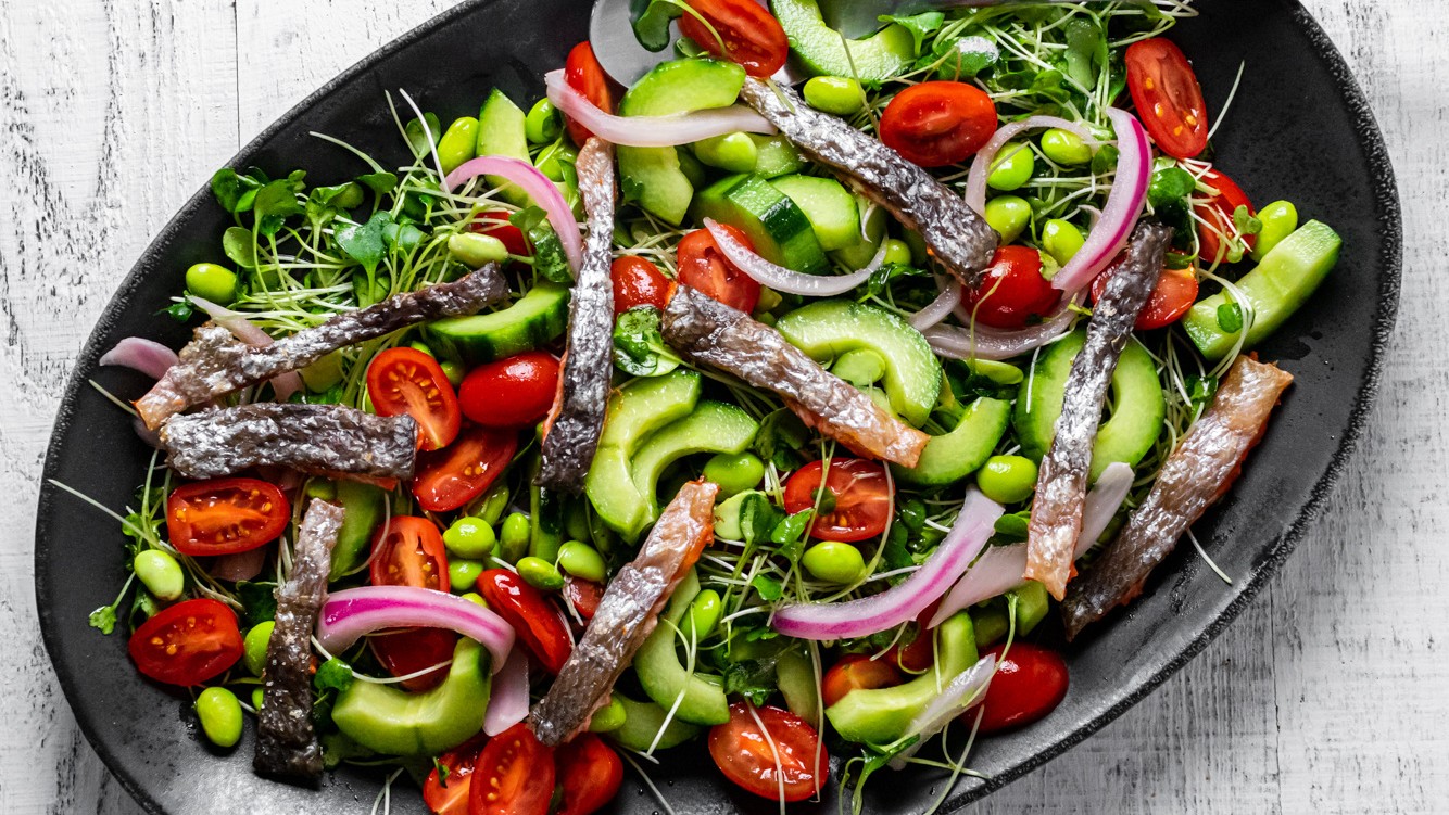 Salmon Skin Salad