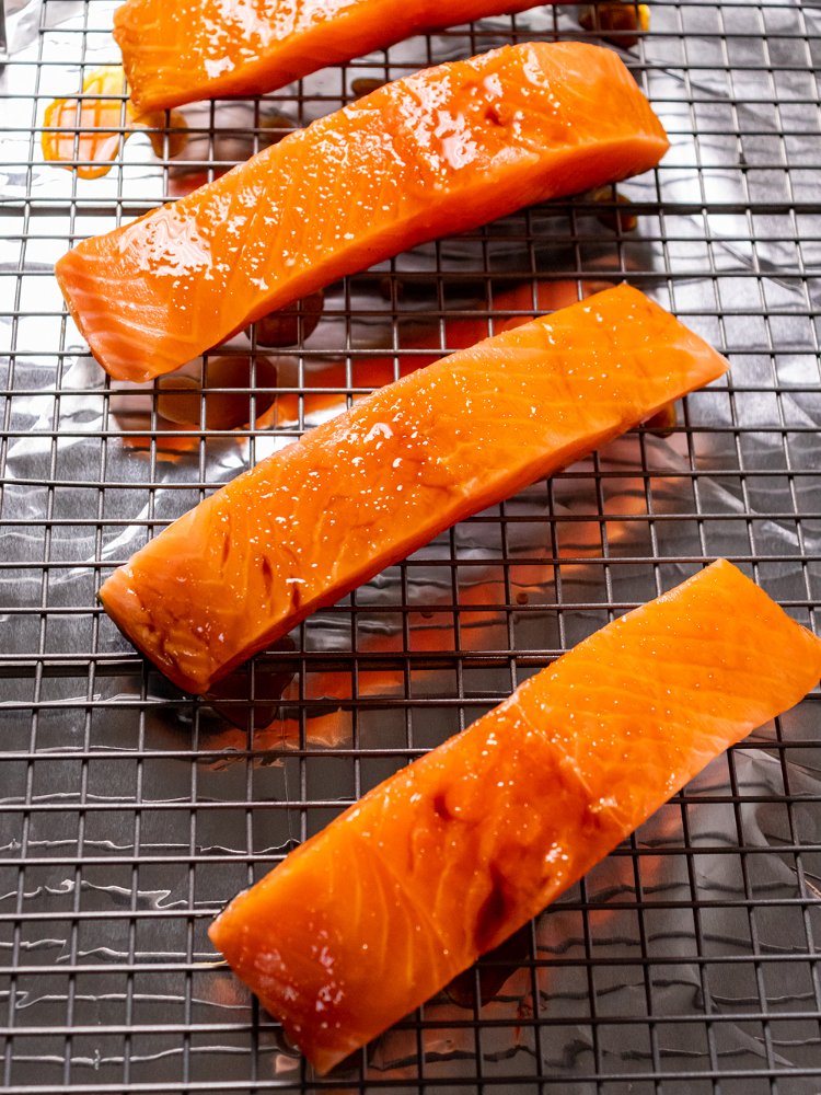 Image of Spoon a few tablespoons of bourbon glaze over salmon and...