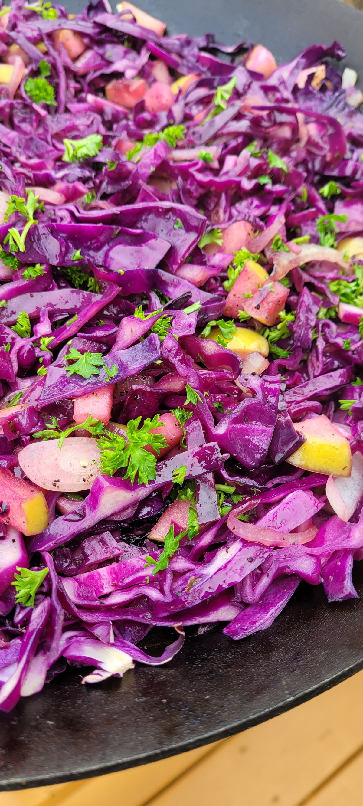 Warm Grilled Red Cabbage Slaw