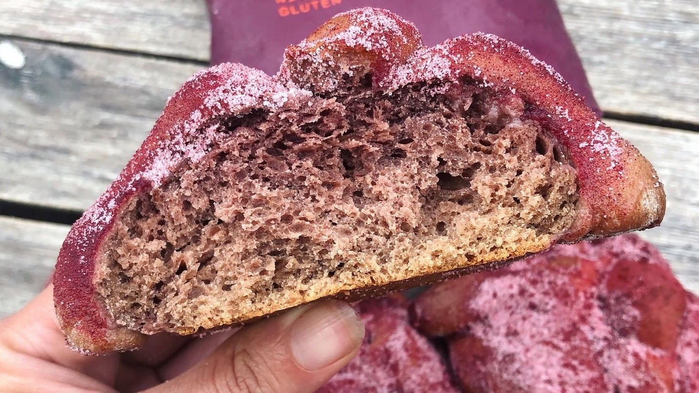 Hibiscus Pan de Muerto with Red Corn Masa Harina -image