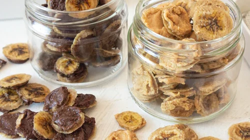 Image of Dehydrated nut butter banana chips
