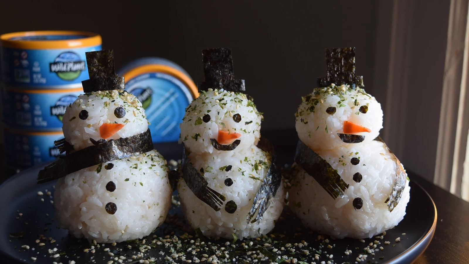 Image of Snowmen Rice Balls (Jumeokbap)