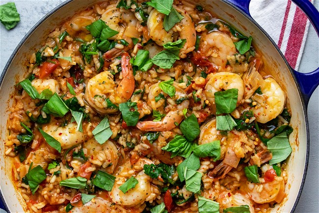 Image of One Pan Italian Shrimp and Rice