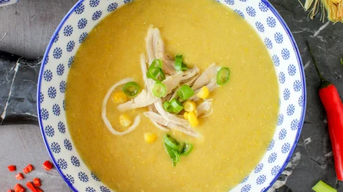 Image of Family favourite chicken and sweetcorn soup