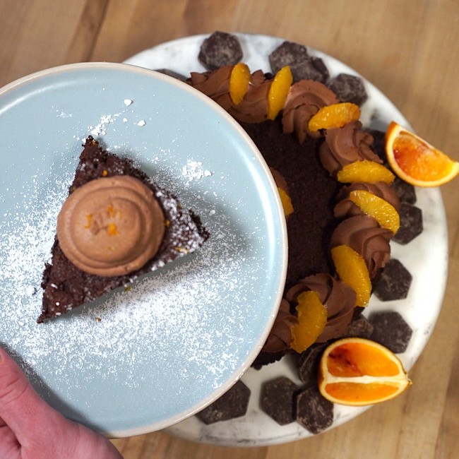 Image of Flourless Chocolate Cake with Whipped Ganache