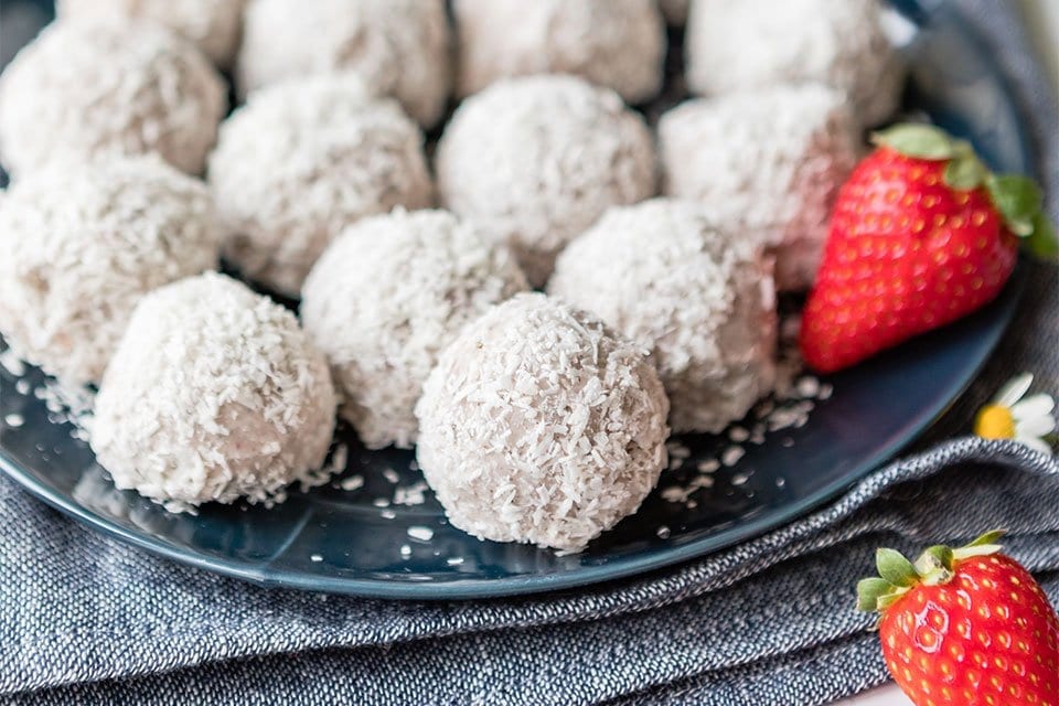Creamy MCT Strawberry Coconut Bites Recipe