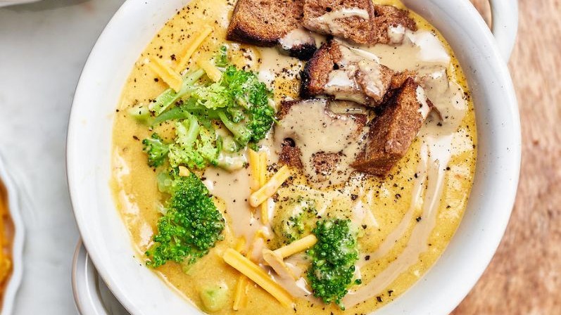 Image of Vegan Cheddar Broccoli Soup 