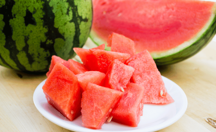 Image of Start by preparing the watermelon. Cut it into thin slices,...