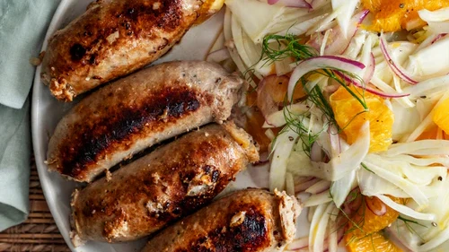 Homemade pork, apple and fennel sausages-image