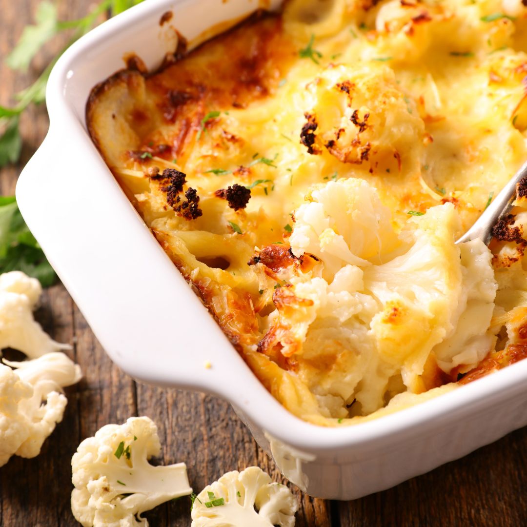 Gratin de chou-fleur et pomme de terre au comté