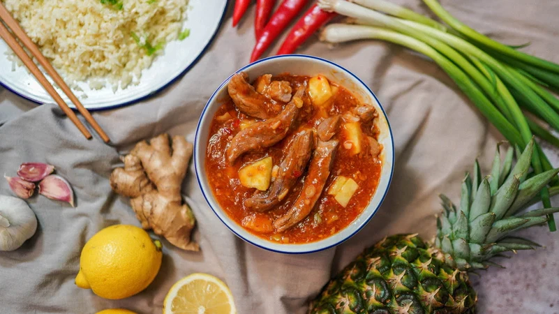 Image of Sweet and Sour Coconut Pork Recipe