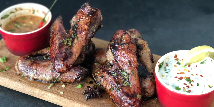 Sticky Grapefruit & Honey Duck Wings