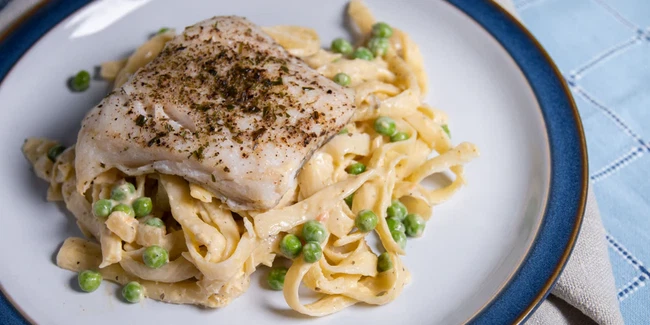 Image of Creamy Cod Tagliatelle