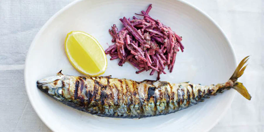 Lemon & Black Pepper Mackerel with Beetroot
