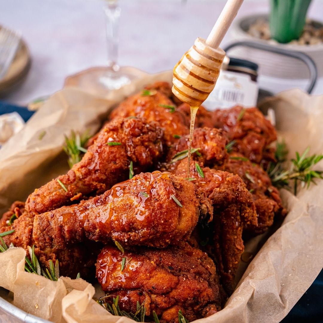 Image of Buttermilk Fried Chicken with Brown Butter Truffle Honey