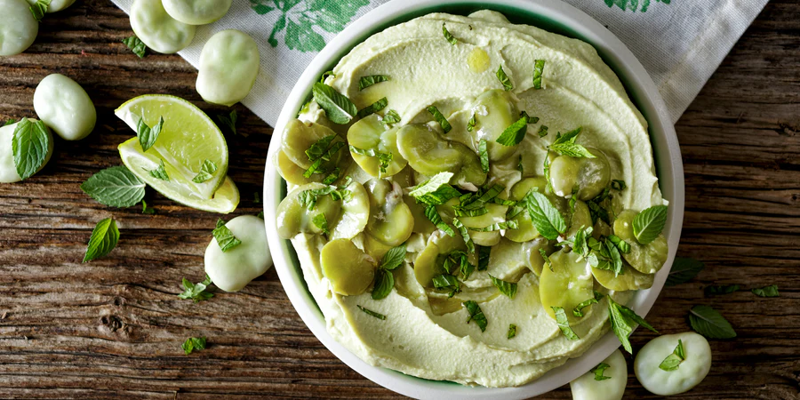 Broad Bean, Mint & Feta Dunk
