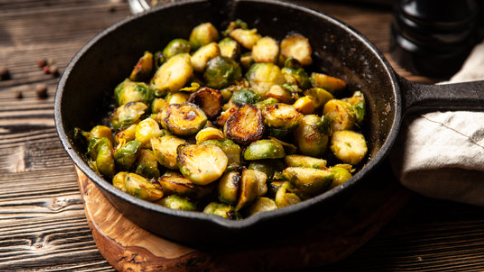 Image of Delicious Pan-Fried Brussels Sprouts with a Tasty Twist