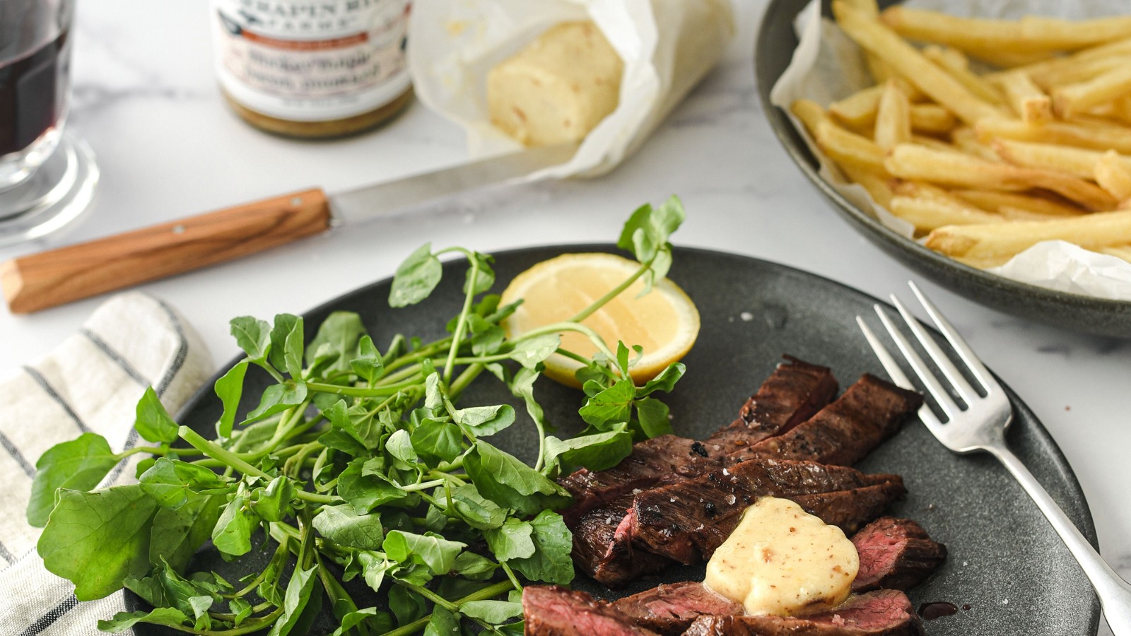 Image of Bistro Steak with Smokey Maple Bacon Mustard Compound Butter