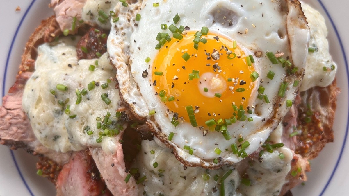 Image of Smoked Pork Loin Croque Madame