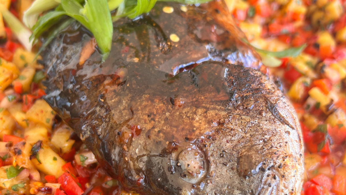 Image of Grilled Whole Sea Bream with Sweet Chili Heat Sauce