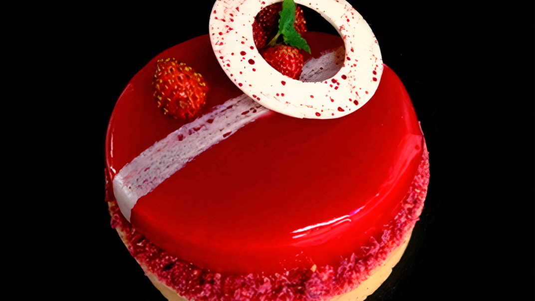 Image of Wild strawberry and lemon curd tartlet
