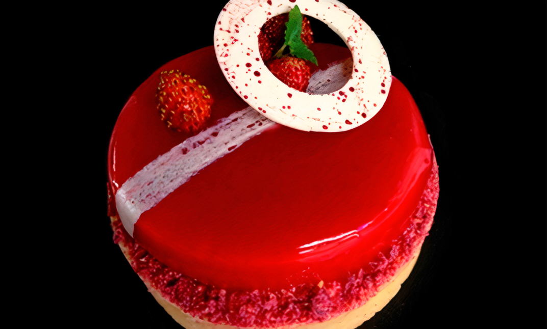 Wild strawberry and lemon curd tartlet