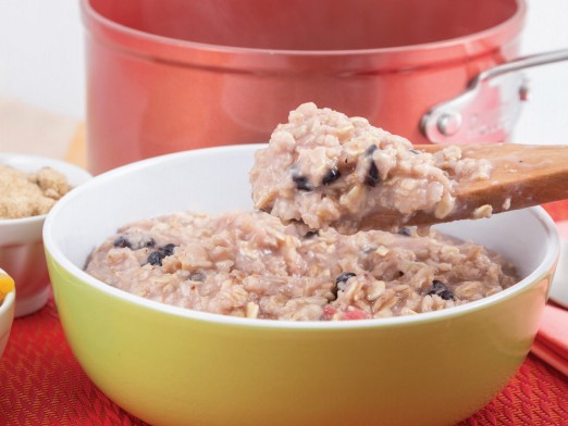 Image of Oatmeal with Blueberries, Cherries, and Apricots