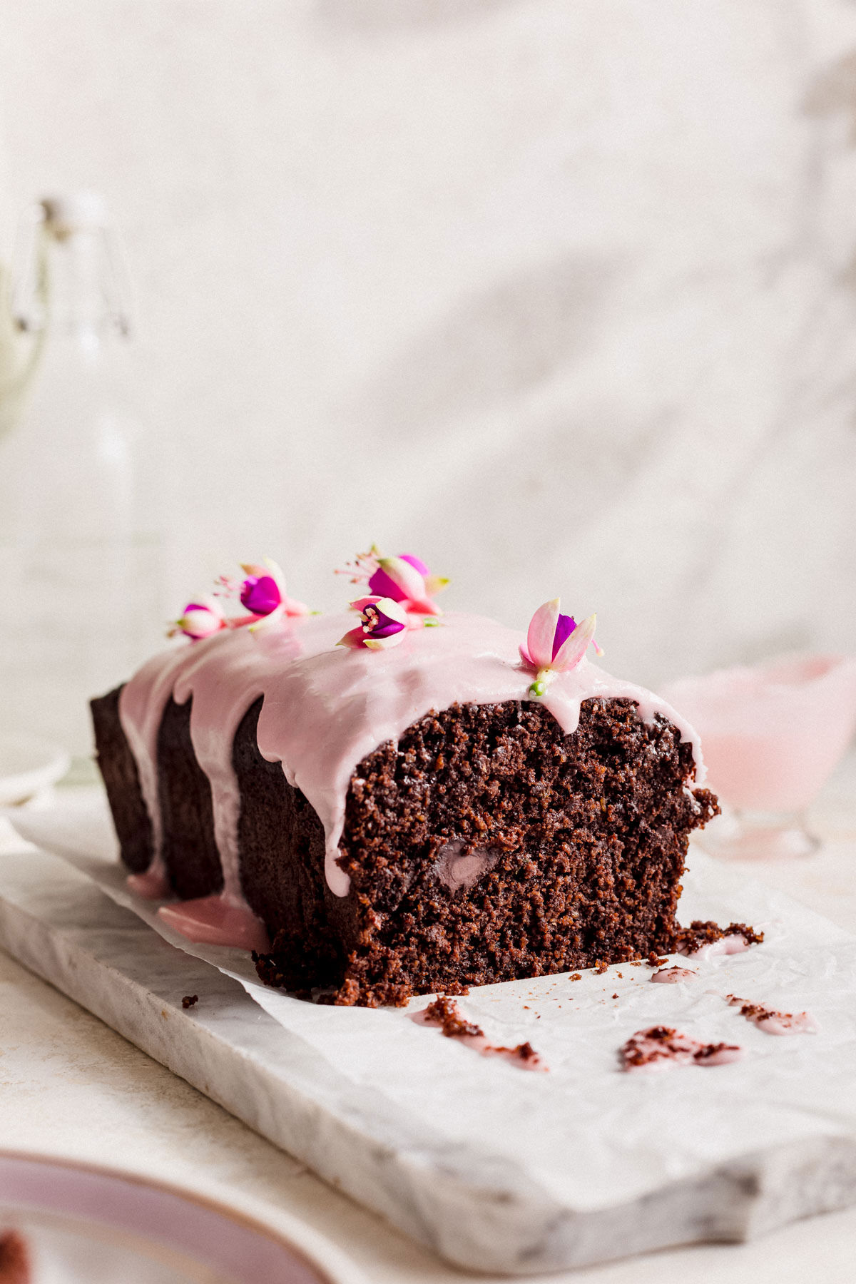 Queque saludable de chocolate y zapallito italiano