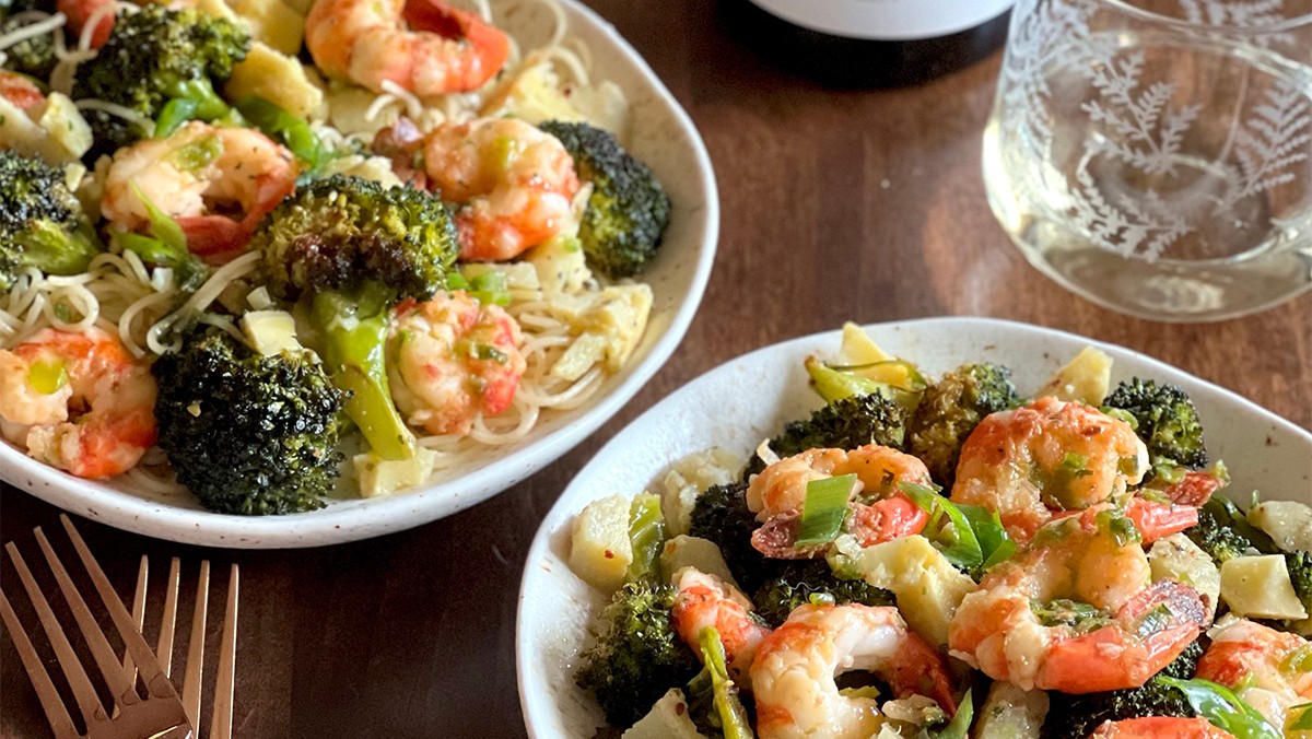 Image of Artichoke & Garlic Shrimp with Roasted Veggies