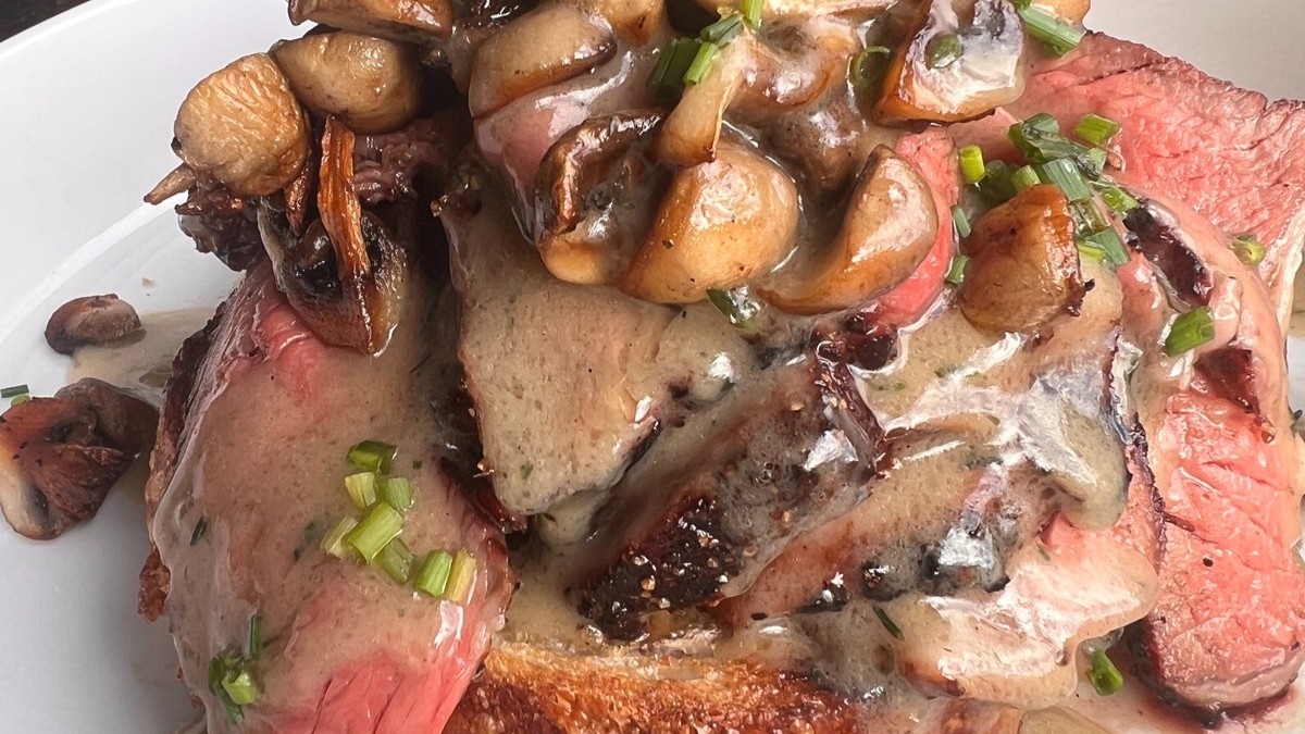 Image of Open-Faced Smoked Beef Sandwich