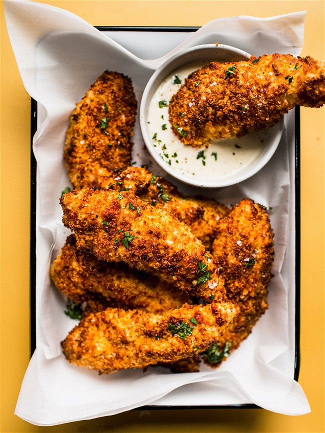Image of Air Fryer Chicken Tenders with Cheddar Cheese